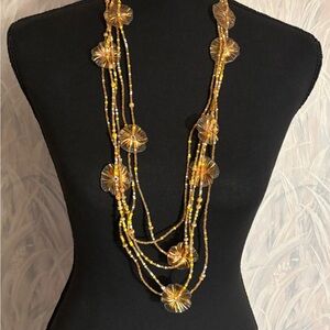 C1946 Multi Beaded Boho Hippie Design Necklace 30”-34”